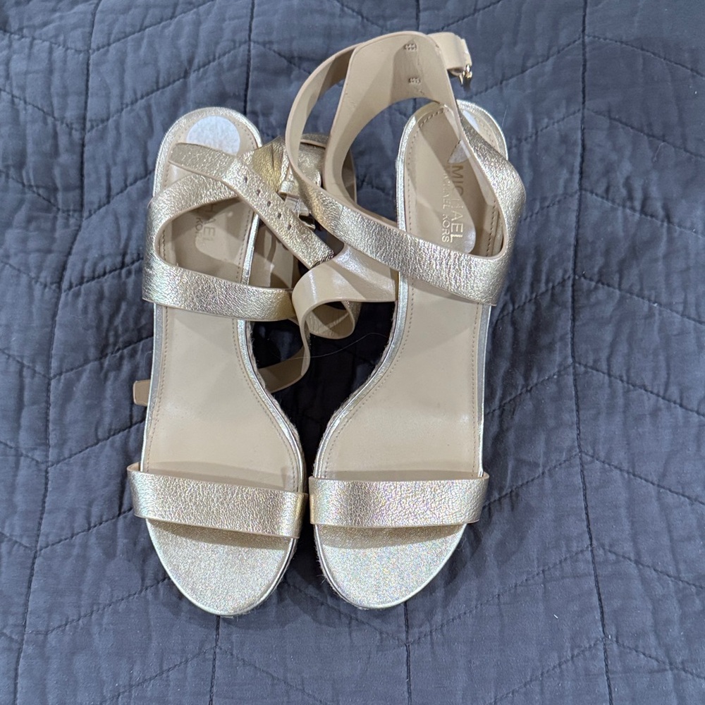 Michael Kors Shimmering Gold Sandals